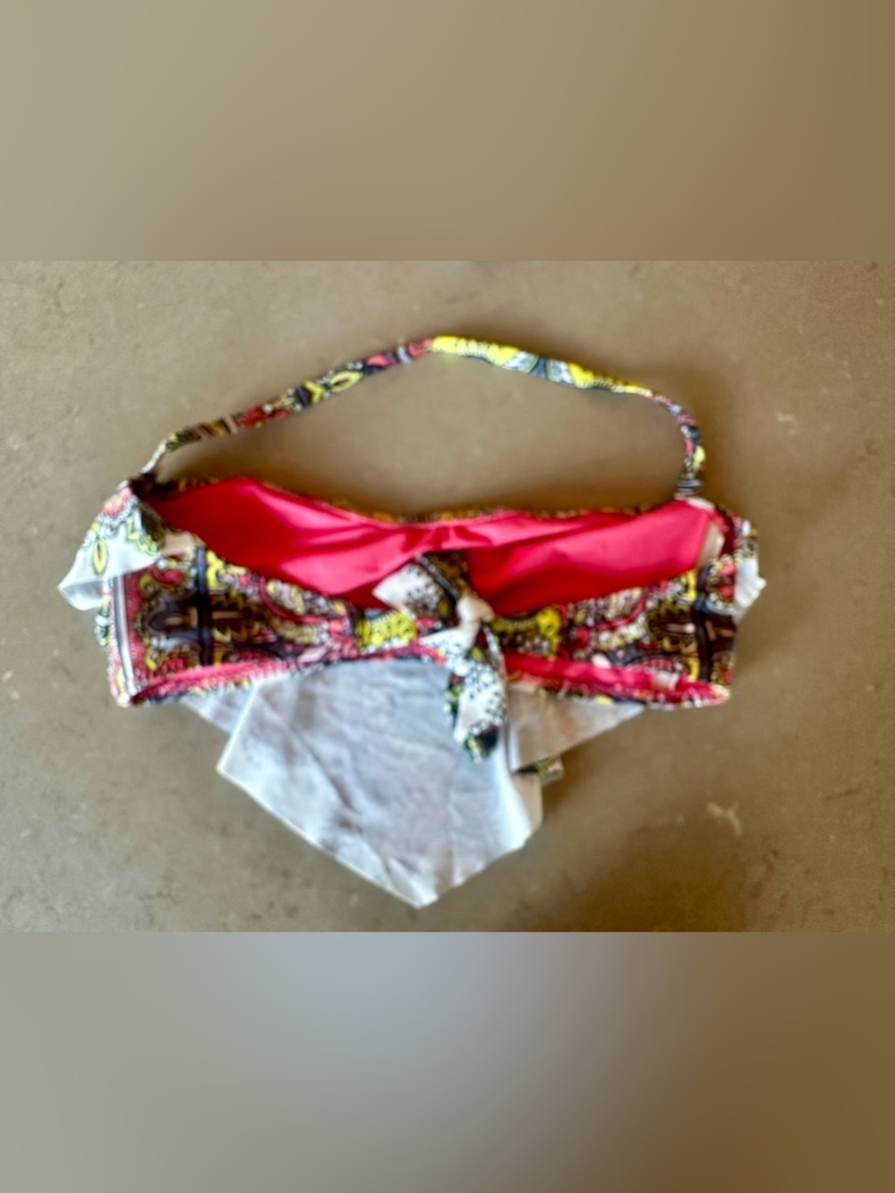 BECCA Rebecca Virtue Bikini Mixed Size Set Paisley Bandeau Print. Boho Swimsuit - Picture 4 of 13